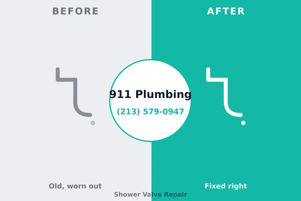 Before and after: plumbing repair Chamblee, GA